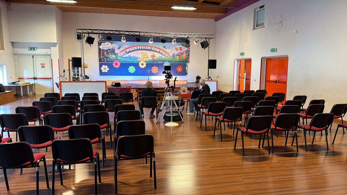Allestimento di uno spazio per un evento
